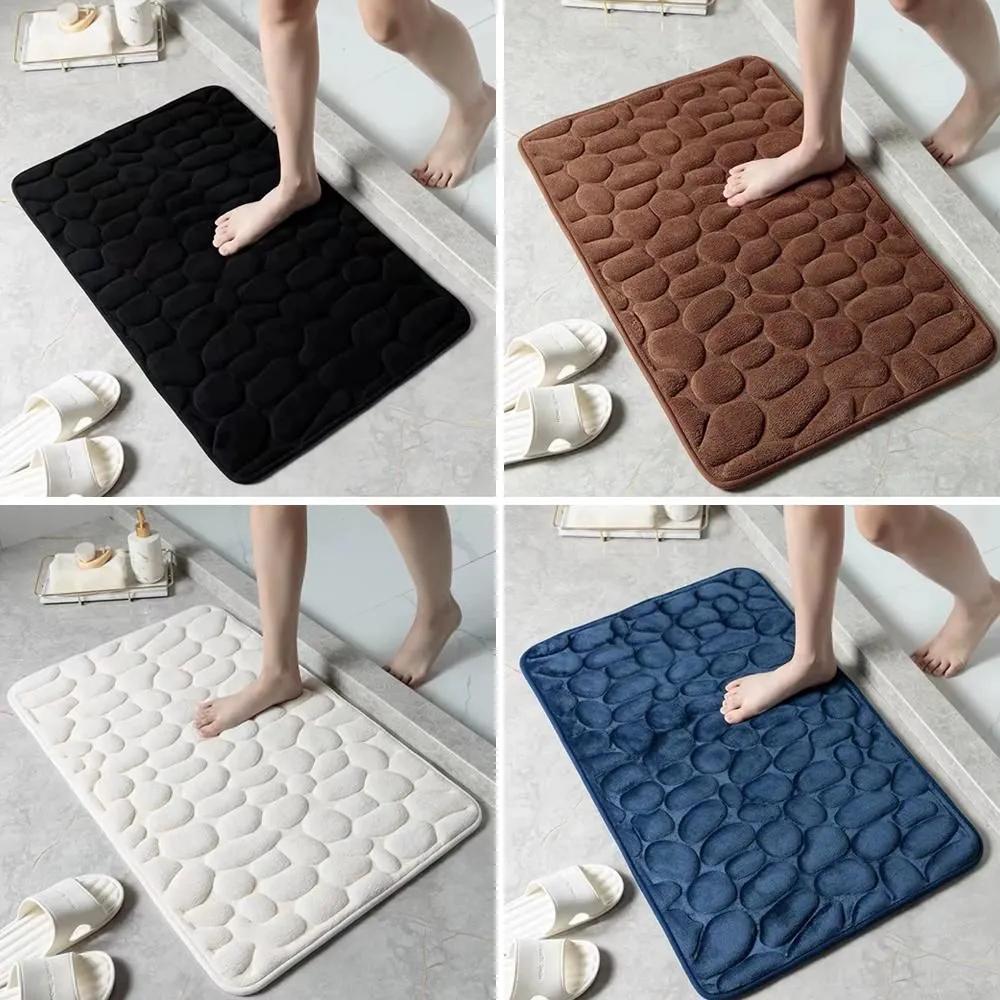 Anti-slip bath mat 40x60 cm 3d-effect dark blue