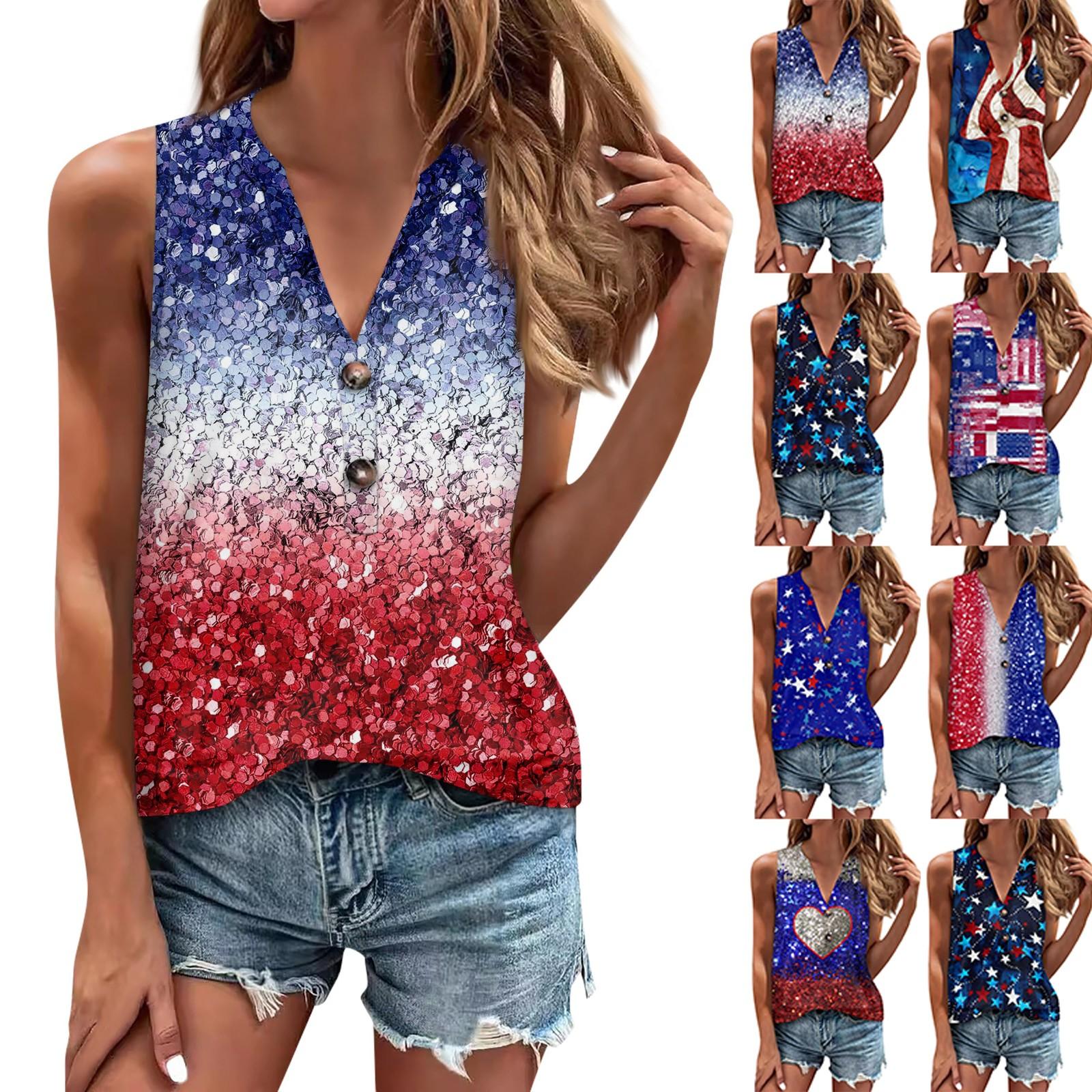 

Женская рубашка, блузка, пуговицы, винтажный принт, без рукавов, повседневный базовый топ, пуловер L синий