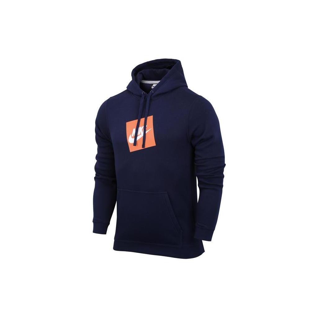 Толстовки Nike Мужские Синие С капюшоном Средняя Обычная CD9248-451 S