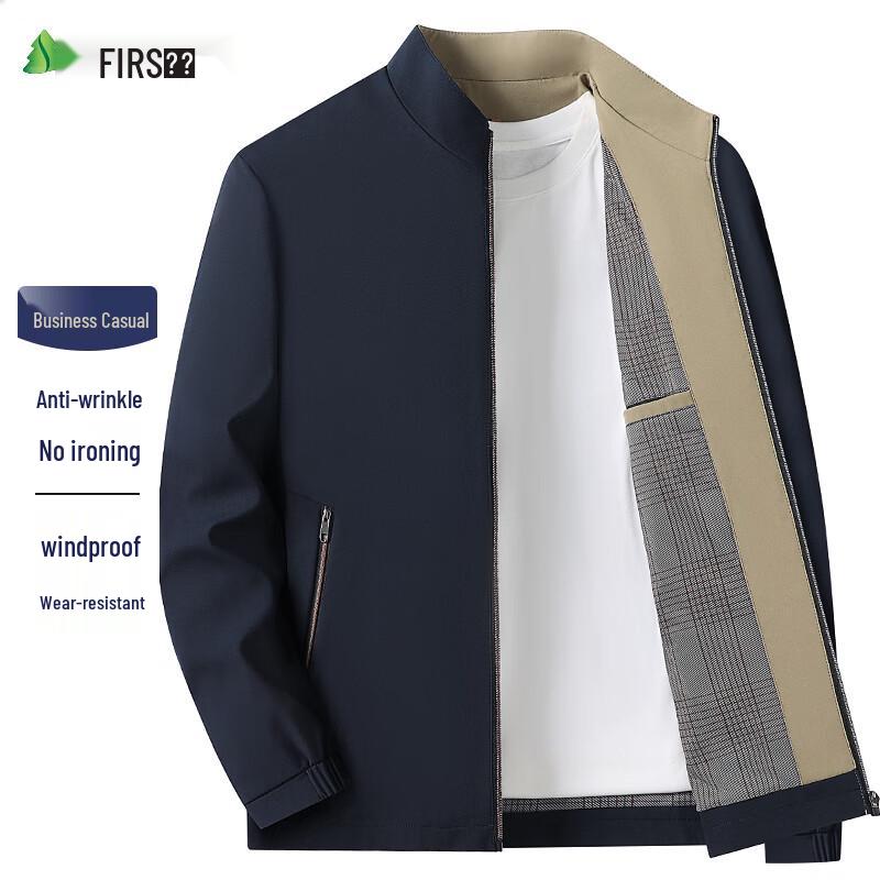 

Shanshan Men s Windproof Wrinkle-Resistant Stand-Collar Jacket 3XL