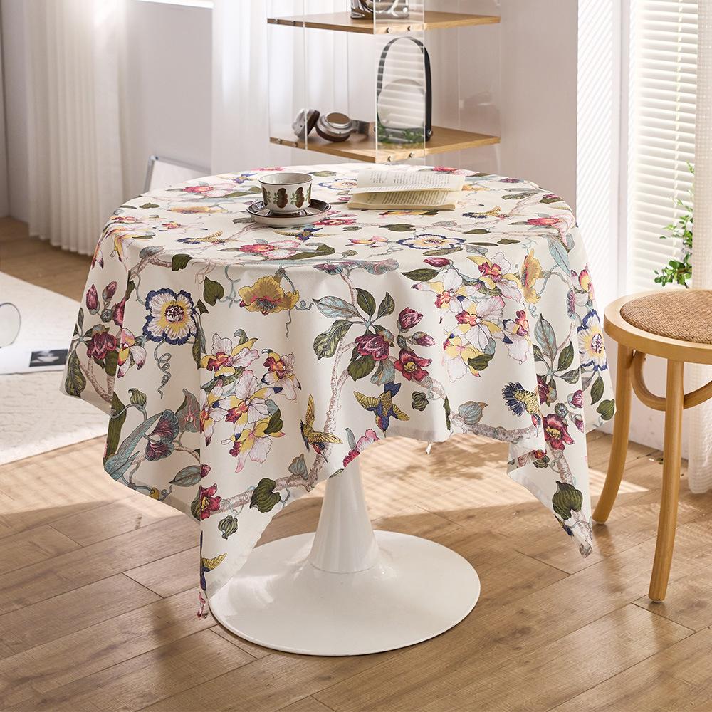 Retro Papagei Tischdecke, Hochwertiges Gefühl von Blume und Vogel Atmosphäre, Tischdecke, Couchtischbezug, Ländliche Tischdecke