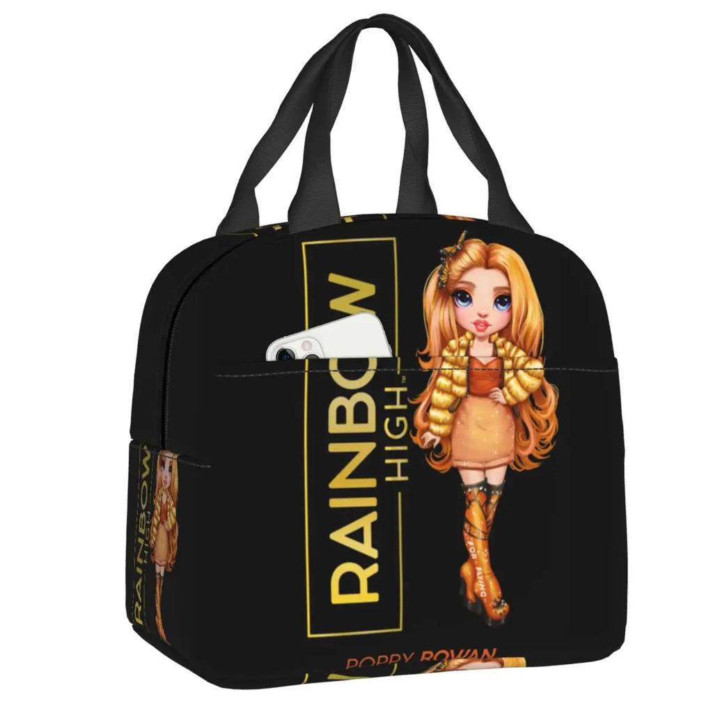 Rainbow High Isolierte Lunch-Tragetasche für Damen Sunny Madison Tragbare Kühltasche Thermische Lebensmittel-Lunchbox Outdoor Camping Reisen
