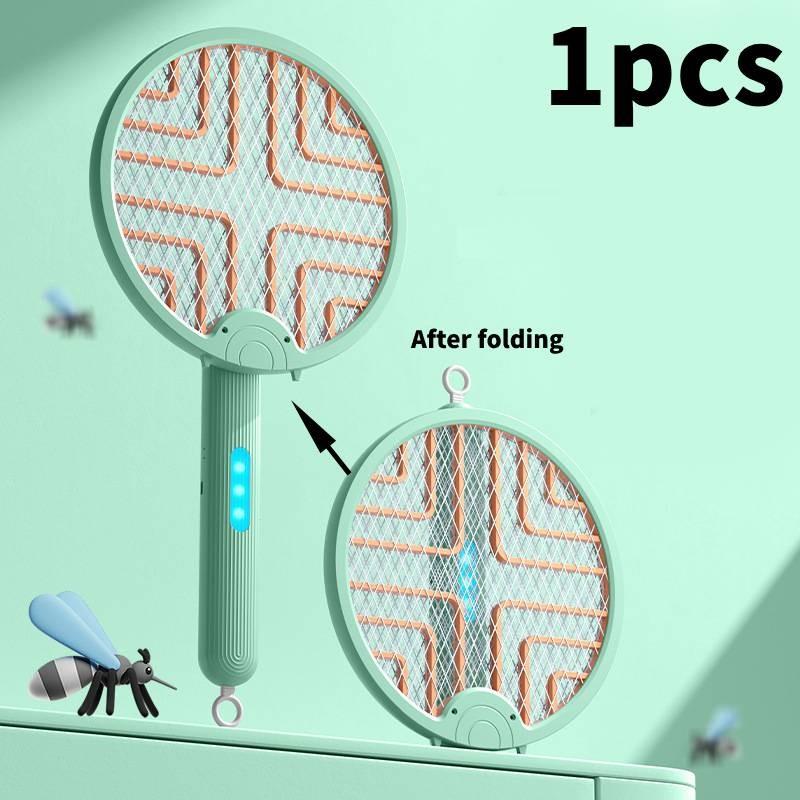 2 In1 Foldable Electric Mosquito Swatter Mosquito Attracting Light Repelling