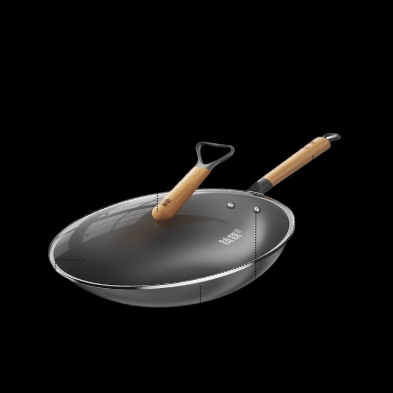 Sanhe TC32T18 0-Coating Titanium Iron Flat Bottom Pot