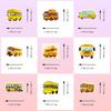 50 Cartoon School Bus Stickers Creative Cartoon Cute Yellow School Bus Bus Doodle Stickers Student Children