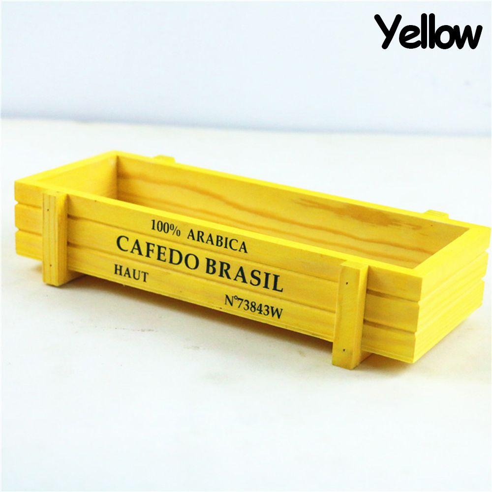 1 PC Gardening Trough Garden Decor Wood Flowerpot Rectangle Vase Succulent Boxes Vintage Crates