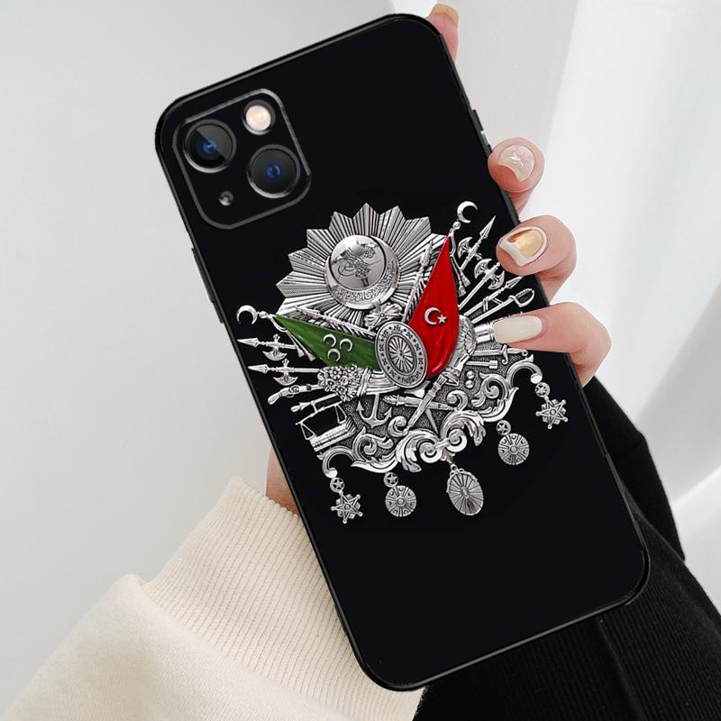 Ottoman Empire Coat Of Arms Phone Case For iPhone 11 12 13 14 15 16 Pro Max Mini X XR XS Max Plus Cover Funda