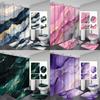 1pc/4pcs Multi-Color Marble, Multi-Color Background Pattern Shower Curtain, Modern Personality Bathroom Decoration, Fabric Sho
