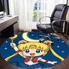 1pc Sailor Moon Office Round Area Rug, Indoor Mat Suitable For Office,Bedroom Living Room Home Decor, Room Deco a0926171