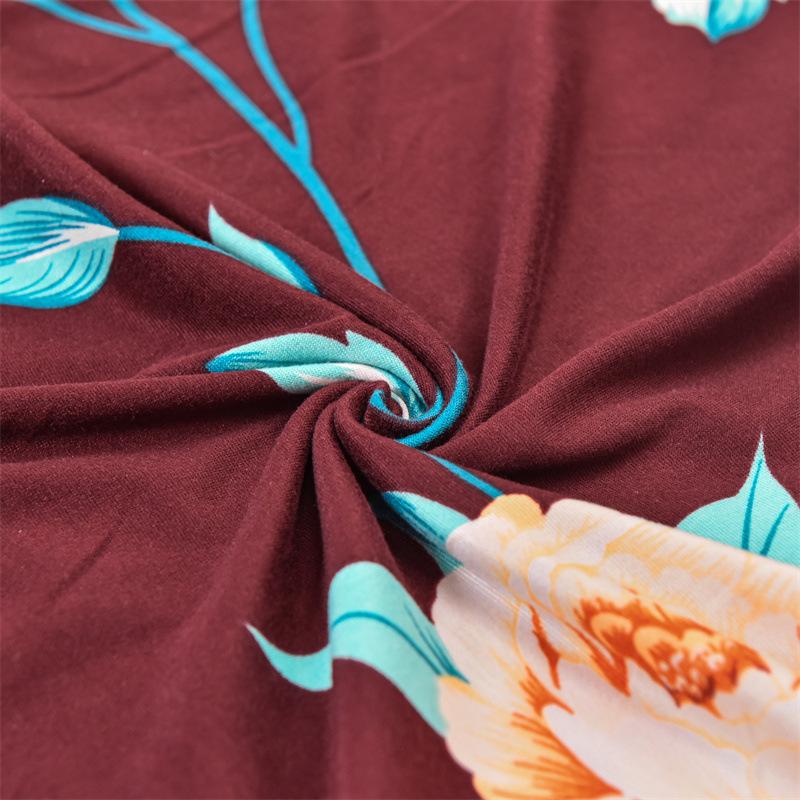 Wine Red Printed Chair Cover Vibrant Colors Stain-Resistant Dust-Proof Seat Cover Minimalist Fashion Hotel Home Chair Protector