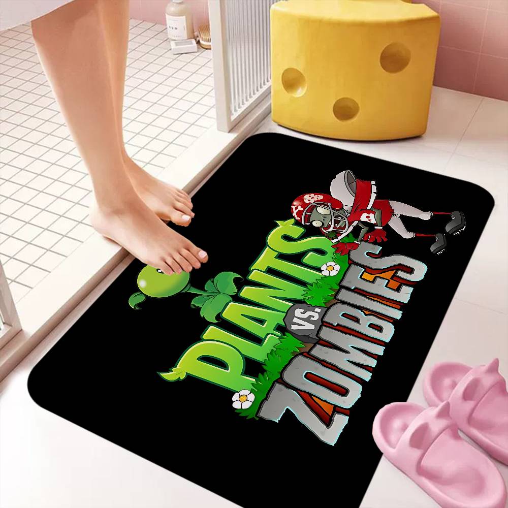 Classic Game P-Plants Vs Z-Zombies Hallway Carpet Non-Slip Laundry Room Mat Decor Balcony Child Living Room Bedside Area Rugs