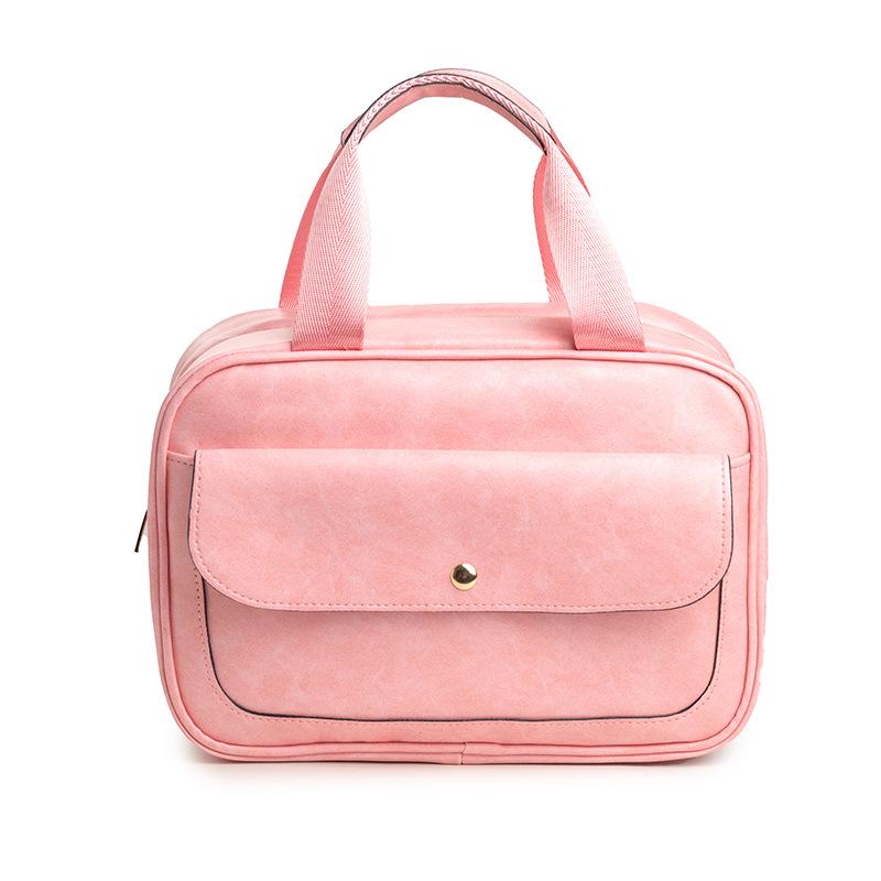 Wide-Opening Lightweight Fluffy Toiletry Bag Set for Travel