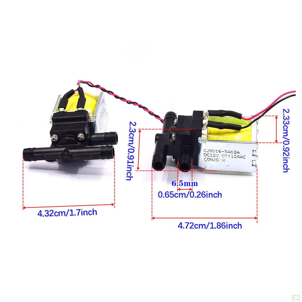 2polohový 3cestný miniaturní solenoidový ventil 2,88W příslušenství DC 12V Cjwv16-3A12A pro domácí spotřebiče