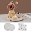 Creative Silicone Mold Elegant Round Flowerpot Tray Molds Silicone Texture Hand-Making Molds Perfect for Home Decorating