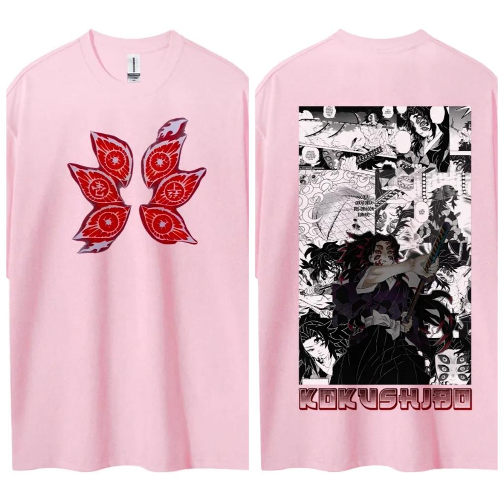 T-shirt Demon Slayer Homme Coton Pur Décontracté Col Rond Manches Courtes Vêtements Été Sport Décontracté Haut Manches Courtes