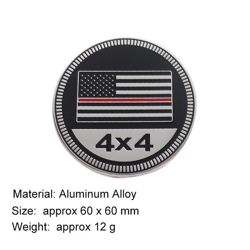 3D Aluminium American Flag Car Fender Rear Decal Emblem Badge Sticker Off-Road Vehicle Decoration Accessories