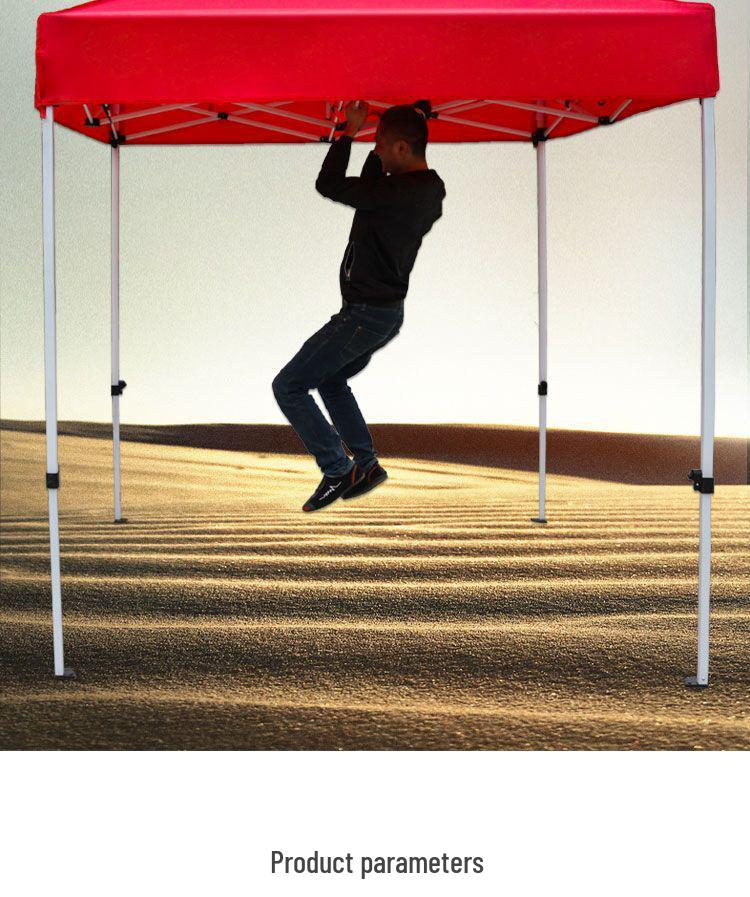 Retractable Waterproof Outdoor Sunshade Tent - Four-Corner Folding Design with Large Umbrella and Four Legs for Rain Protection