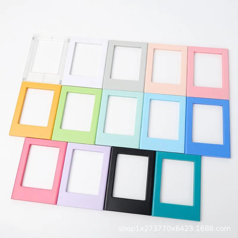 5pcs/10pcs Magnetic Photo Frame, 3-Inch Color Refrigerator Magnet, Compatible With Fuji Instax Mini Photo Paper.