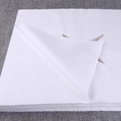 100PCS Dustproof Disposable Hole Towel Non-woven Fabric Hole Design Beauty Salon Face Towel Soft Thickened