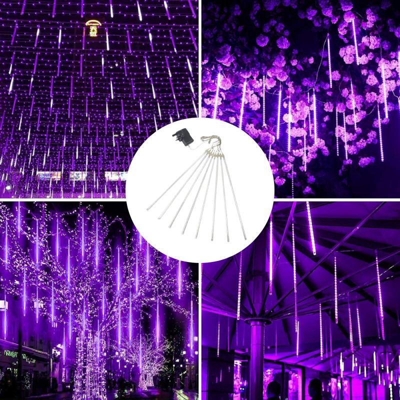 Meteor Shower Star Rain Lights 30cm 8 Tubes Falling Christmas Outdoor Party Tree