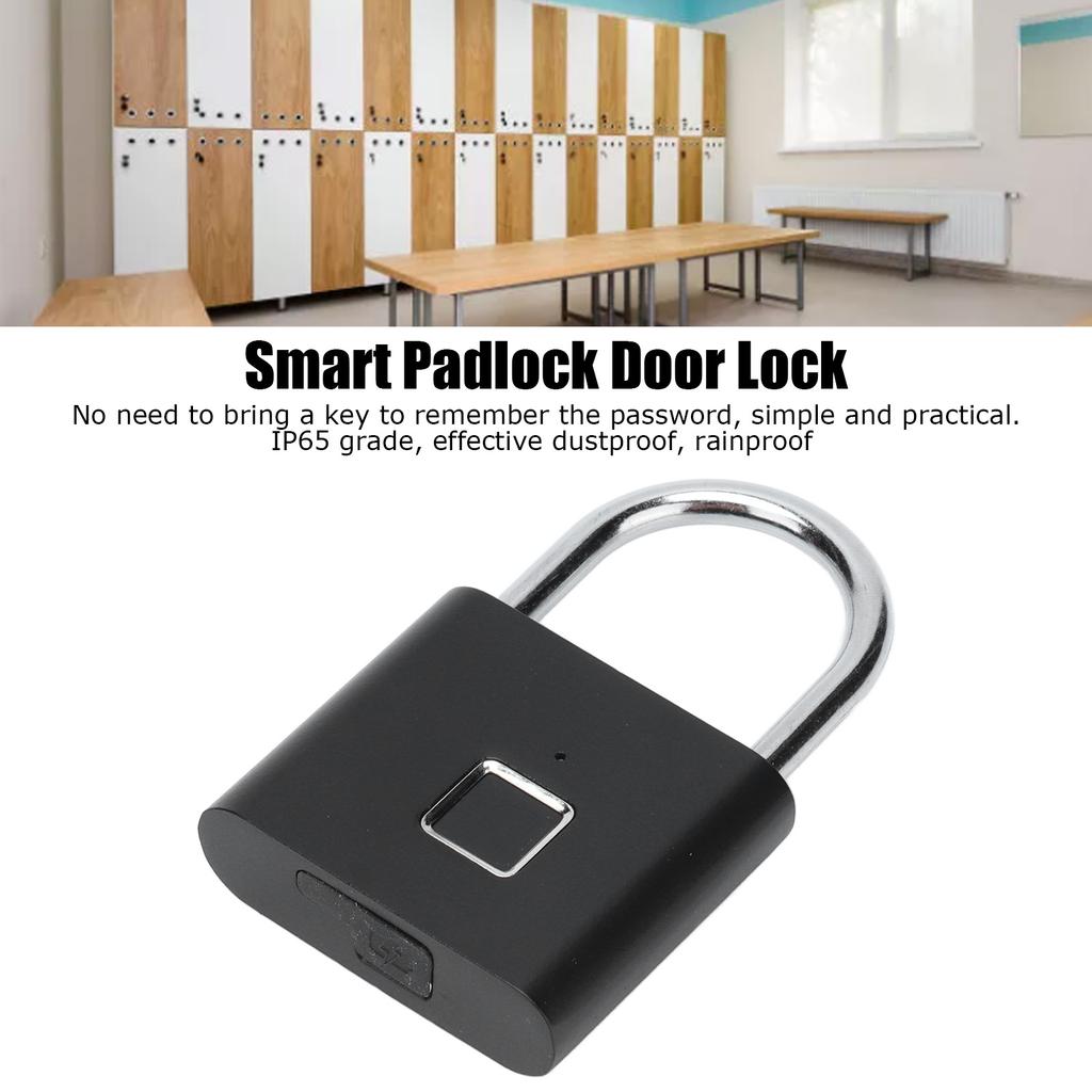 Fingerprint Padlock Zinc Alloy Smart Home Cabinet Door Dormitory Locker Fingerprint Lock