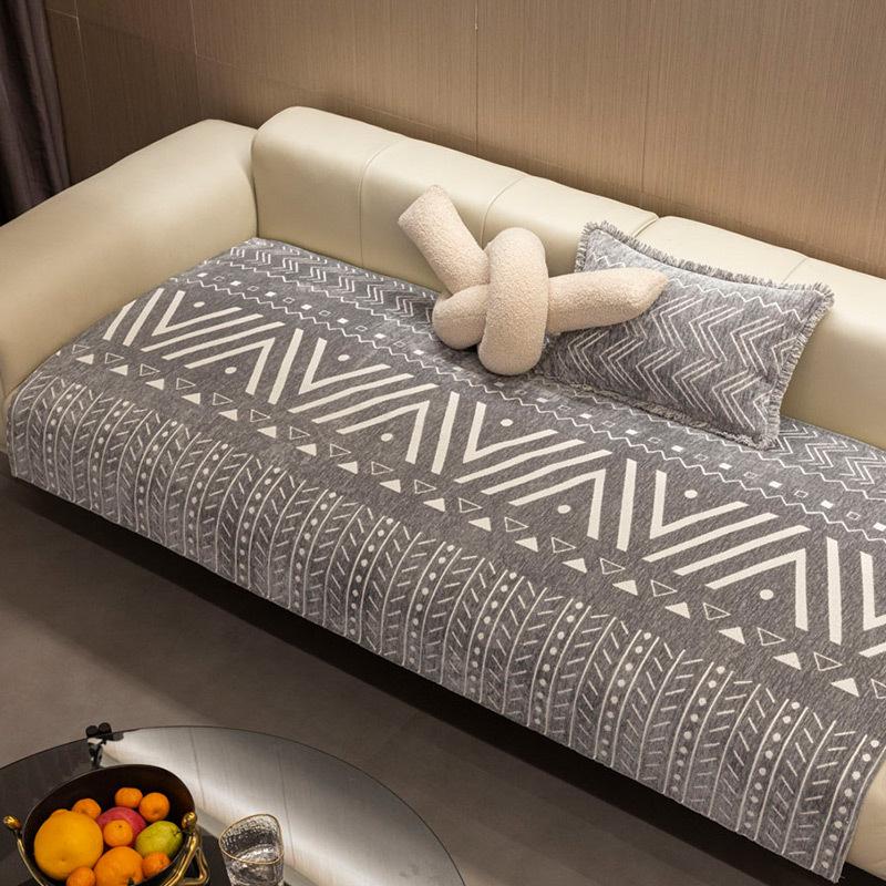 

Богемная подушка для дивана из синели, противоскользящее пятностойкое полотенце 70*70cm