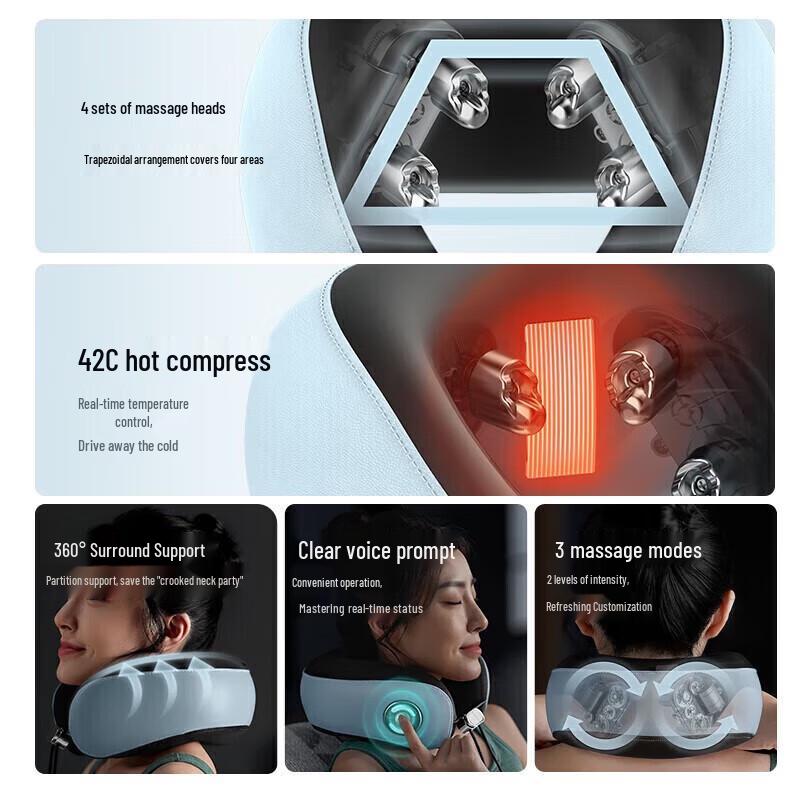 Philips Neck Massager U-Pillow CN Plug (adapter Included)