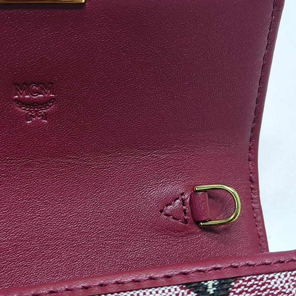 [Pre-Owned] Printed Metal Leather Chain Shoulder Crossbody Wallet - Excellent #1J633M2