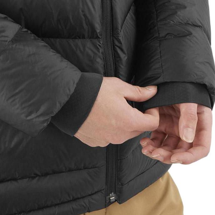 Salomon Elixir Hooded Solid Color Casual Down Jacket Men Jacket Black LC2103500