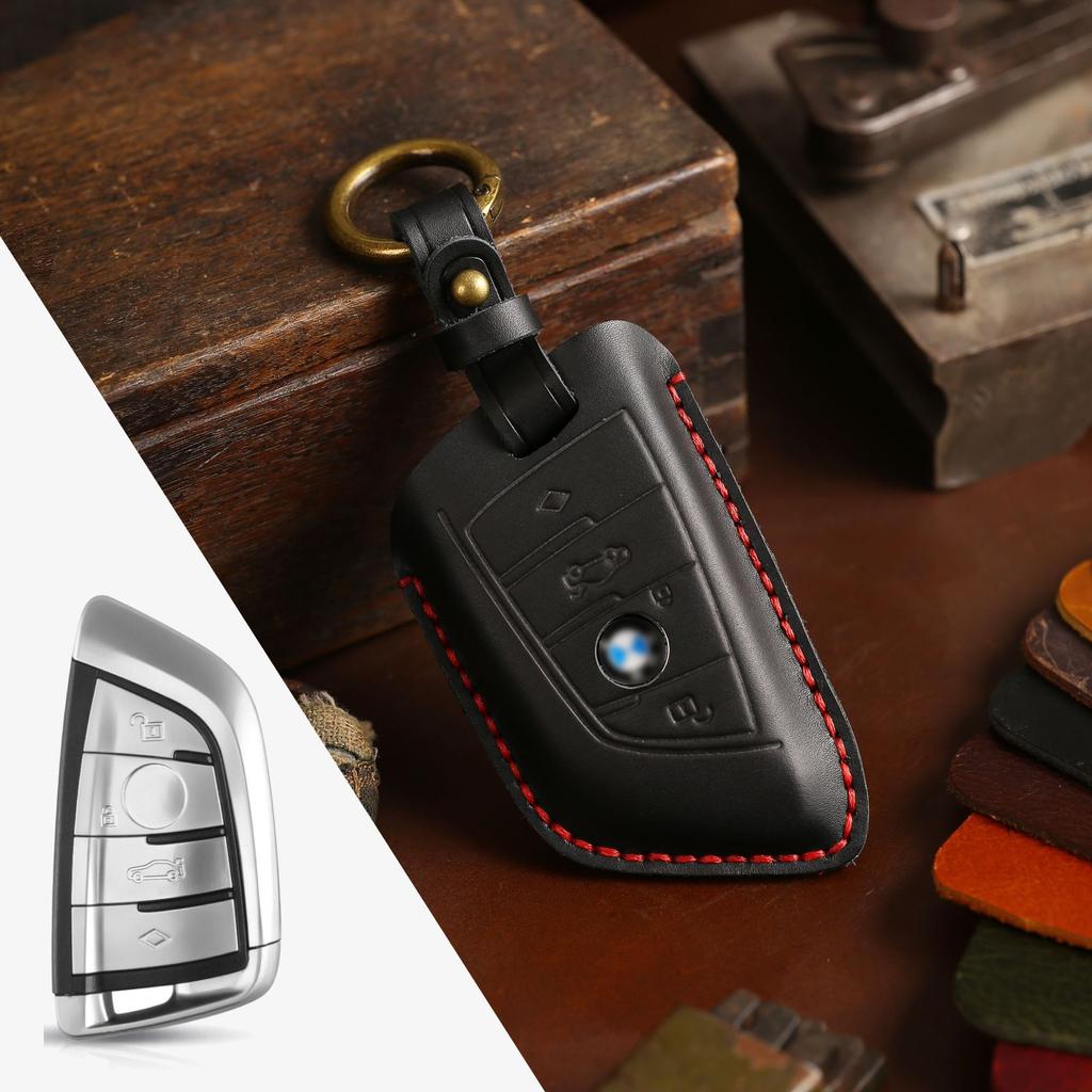 Leather Key Cover Is Suitable For Bmw Key Cover, Blade Pure Handmade Car Key Cover Can Be