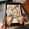 Small Silk Scarf Women's Spring and Autumn Thin Korean Version Versatile Thin and Narrow Long Scarf Tied Hair Temperament Square Scarf with Suit Shirt
