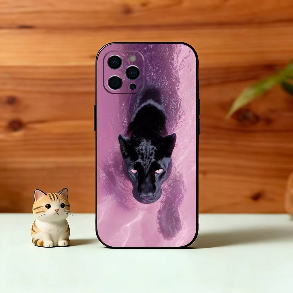 Black panther Phone Case Silicone Soft For IPhone 17 16 15 14 13 12 11 X XR Plus Pro Max Plus