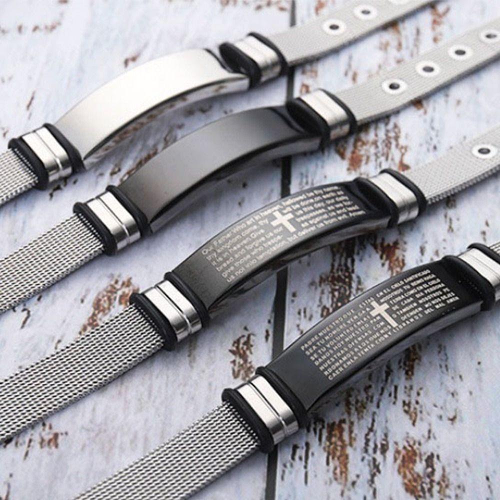 Adjustment Family Friendship Bracelet Net Band Stainless Steel Bracelet Couple Bracelet  Unisex