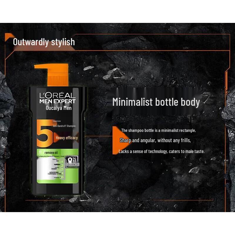 L'Oréal Men Expert 5-in-1 Charcoal Oil Control Anti-Dandruff Shampoo