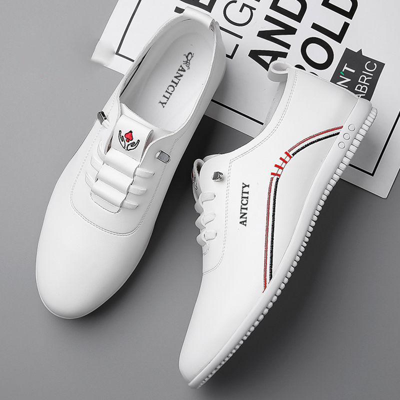 Men's leather shoes business casual breathable Doudou shoes non-slip soft-soled shoes
