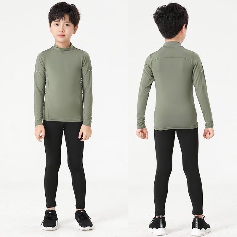 2024 Kids' Quick-Dry Sportswear Set: Elastic Fit Underwear for Boys & Girls, Perfect for Basketball, Football, and Athletics