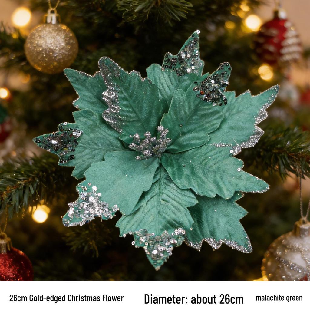 Velvet Sequin Magnolia Christmas Decorations