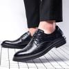 Casual Men Shoes Fashion Brogue Patent Leather Shoe Man Lace Up Oxford Dress Shoes Elevator Formal Wedding Shoes Men