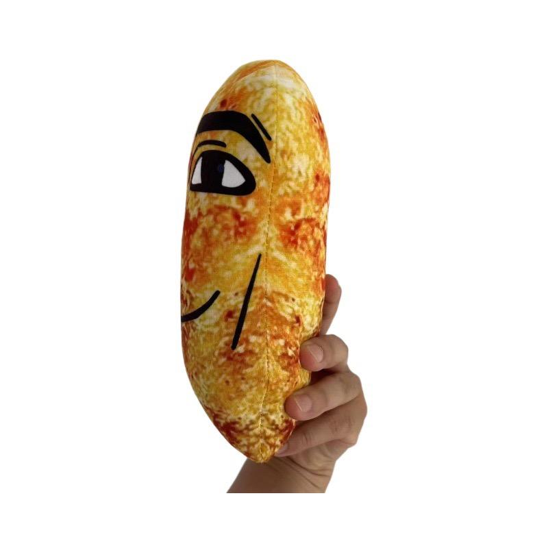 Lustiges Chicken Nuggets-Plüschkissen, gefüllt, weich, 3D-Druck, Gesichtsausdruck, Chicken Chunks, Spielzeug, Kinderspielzeug