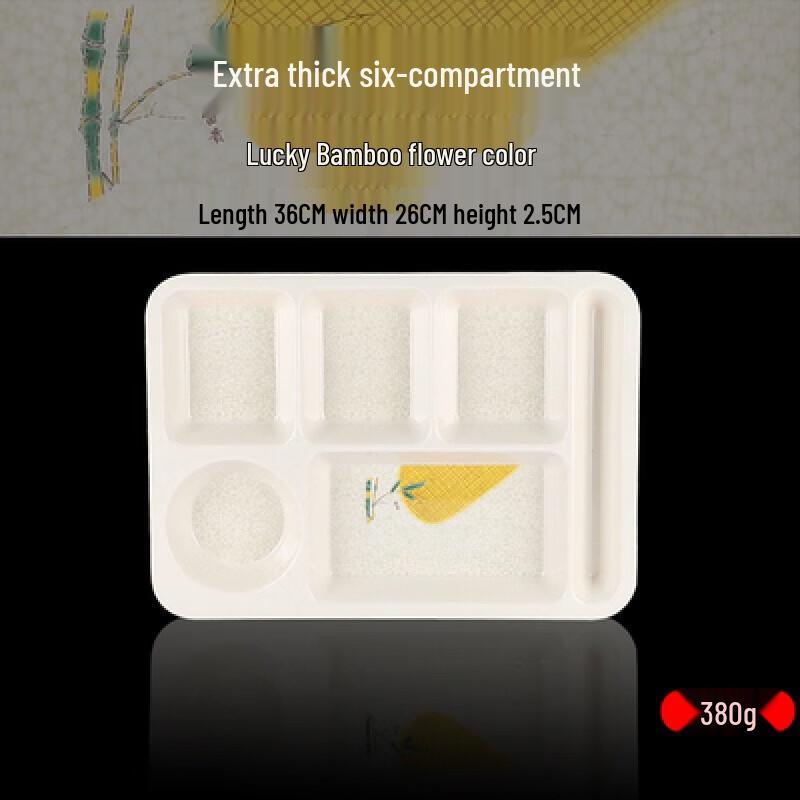 Ruhan Melamine Divided Rectangular Lunch Tray