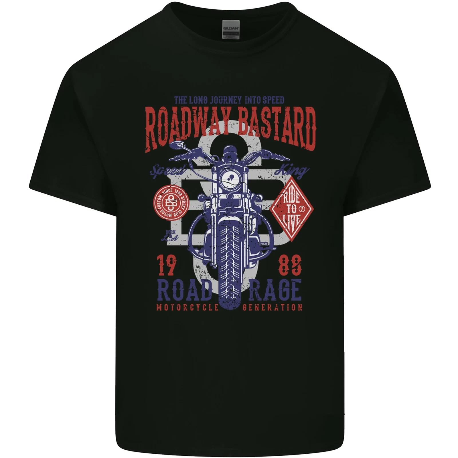 

Roadway Bastard Motorcycle Biker Motorbike Kids T-Shirt Childrens 4XL