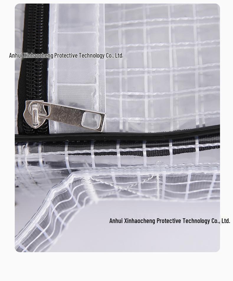 17" Antystatyczny Plecak z Siatki PVC Przezroczysty Czarny - Unisex Lekki Duża Pojemność Pyłoszczelna Torba