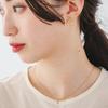 [mico.lor] Stainless Steel Necklace (111) Stick CZ Pendant, Surgical Stainless Steel 316L, Hypoallergenic, for Men and Women, Gold