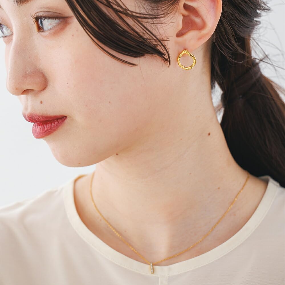 [mico.lor] Stainless Steel Necklace (111) Stick CZ Pendant, Surgical Stainless Steel 316L, Hypoallergenic, for Men and Women, Gold
