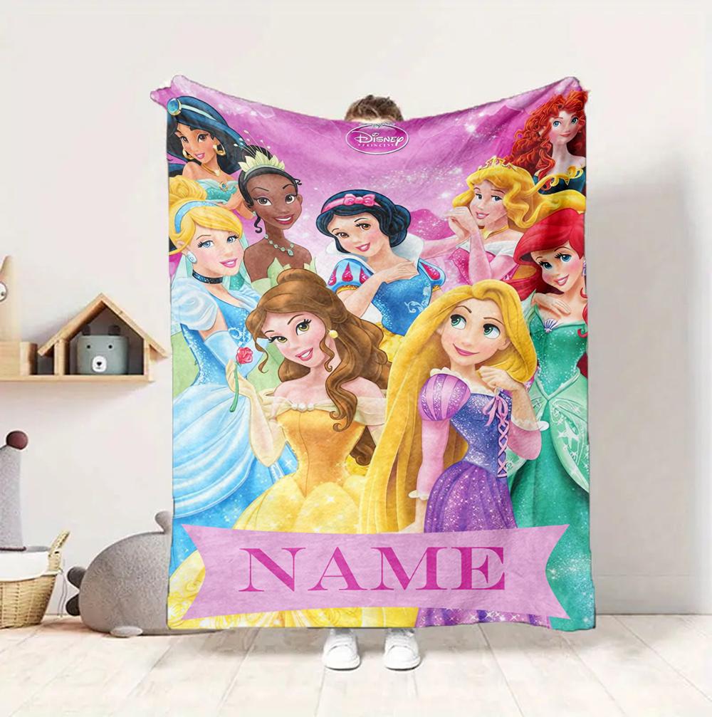 Custom Name Fairy Tale Flannel Blanket Throw Blanket Soft Warm Sofa Bed Decor Unique Gift