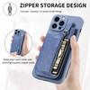 Zipper Wallet with Card Holder Phone Case for IPhone 13 12 Mini 15 14 11 Pro Max XS XR X 7 8 Plus Hard Shell Shockproof Cover