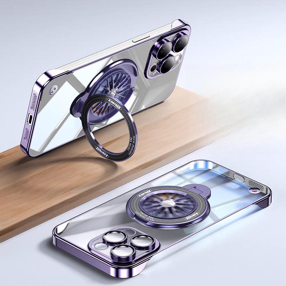 Použitelné pro pouzdro na telefon s gyroskopickým magnetickým stojánkem pro iPhone 16, Apple 15 bezrámečkové 14proMax ochranné pouzdro proti pádu