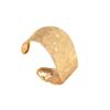 European & American Minimalist Hammered Wide Band Open Bangle