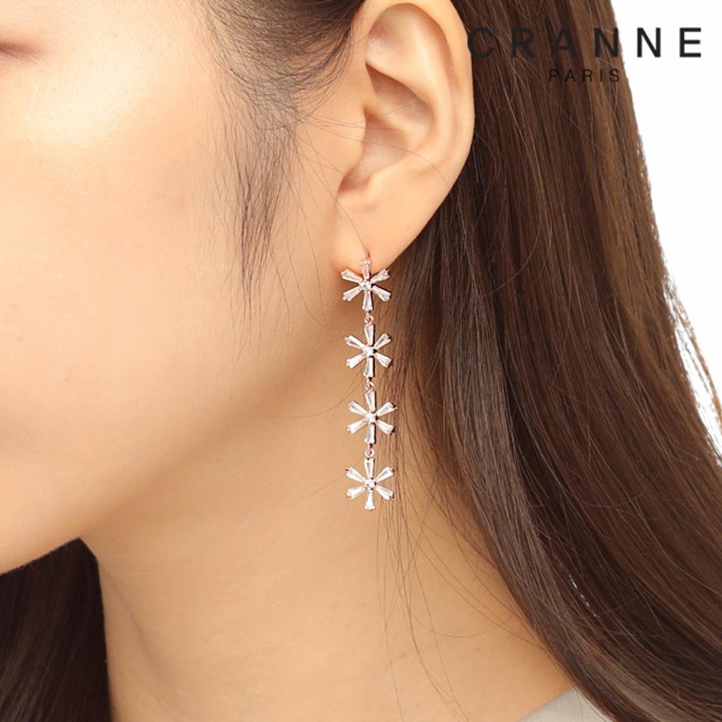 Flower Cubic Drop Earrings C24EB298