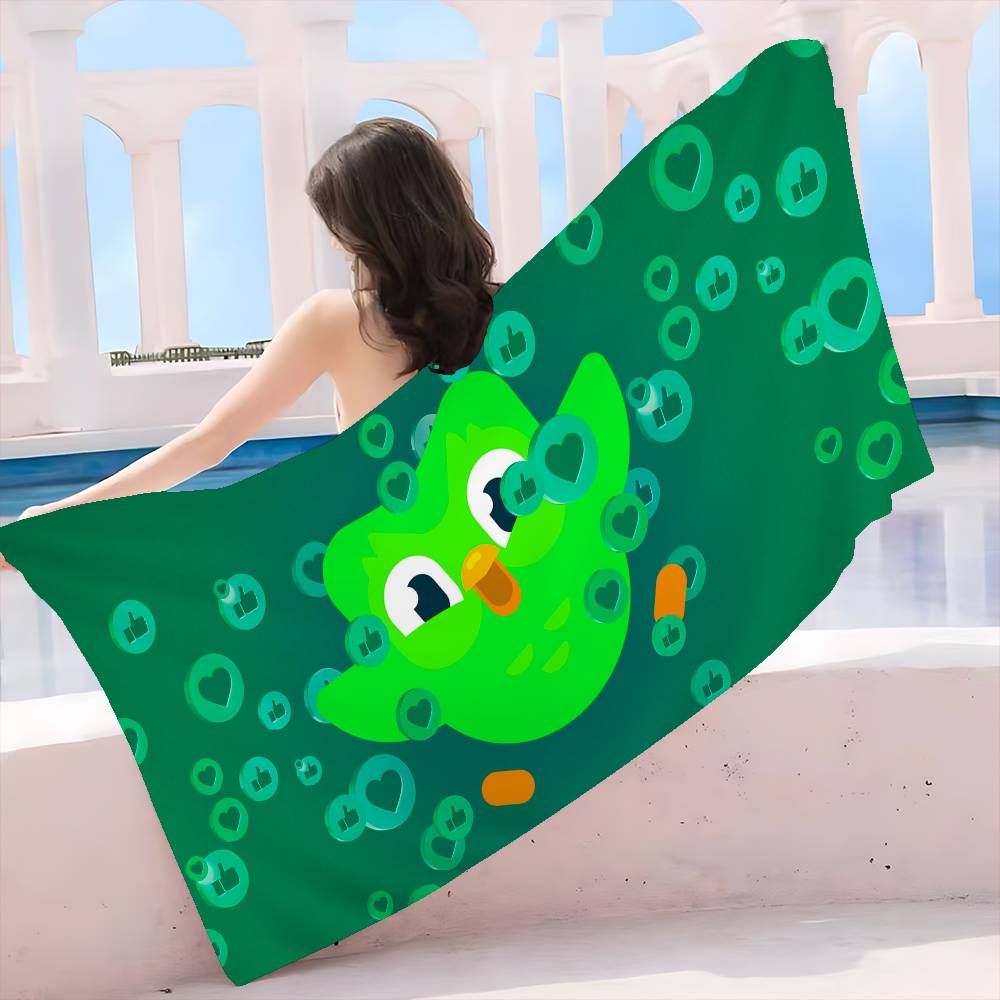 Funnyt D-Duolingo Microfiber Printed Beach Towel Mountain Climbing Yoga Beach Swimming Running Absorbent Soft Towel